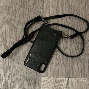 Bandolier iPhone XS Max Emma Pebble Leather Crossbody